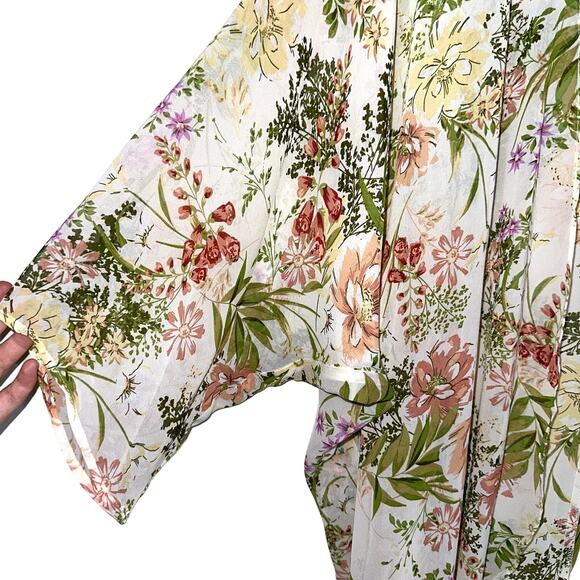 NWT I.N. Studio Floral Long Oversized Kimono Size Large - Picture 5 of 11